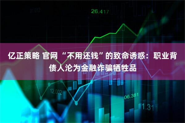 亿正策略 官网 “不用还钱”的致命诱惑：职业背债人沦为金融诈骗牺牲品