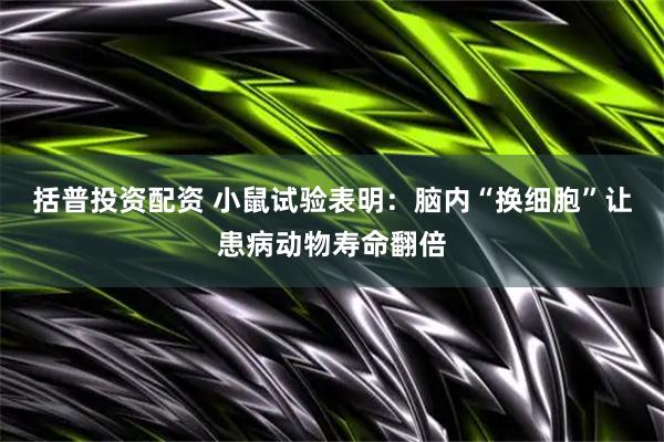 括普投资配资 小鼠试验表明：脑内“换细胞”让患病动物寿命翻倍